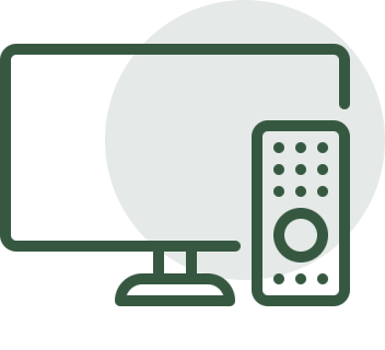 TV and remote control icon
