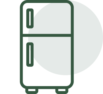 Refrigerator icon with dark background
