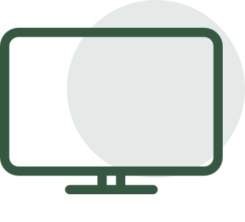 Green outline of a TV screen