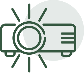 Green outline projector illustration