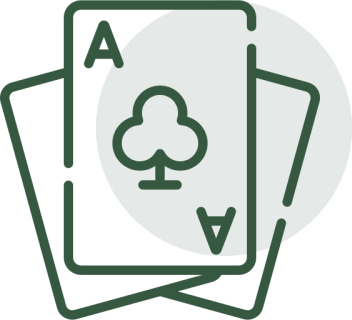 Simplified playing cards illustration