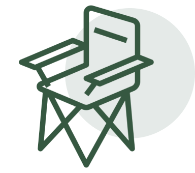 Minimalist camping chair graphic design
