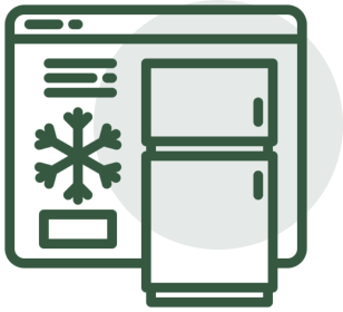 Refrigerator and cold symbol graphic